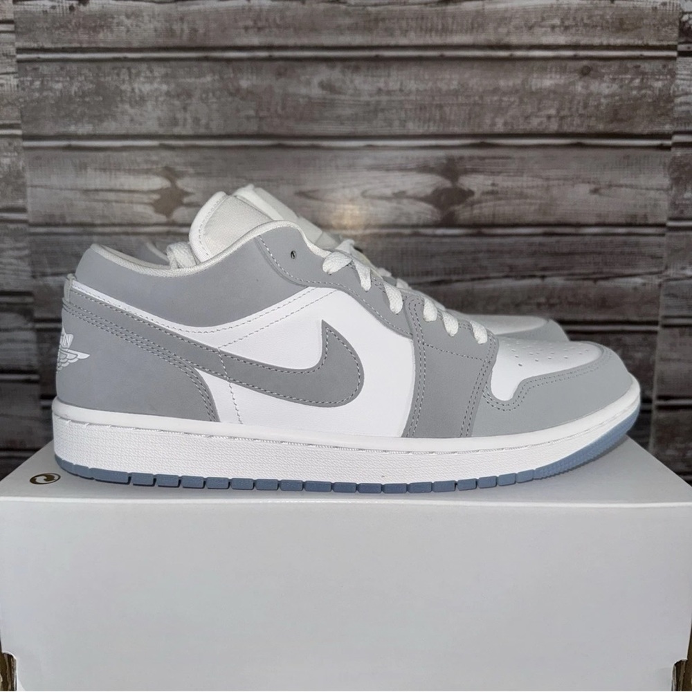 Women’s Nike Air Jordan Wolf Gray and White Sneakers
